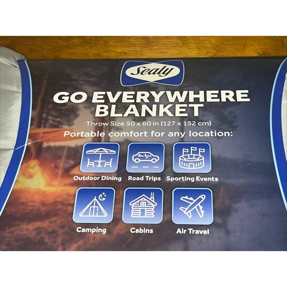 Sealy® Go Everywhere Blanket - Gray - Throw Size 50